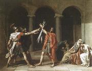 Jacques-Louis  David oath of the horatii oil painting artist